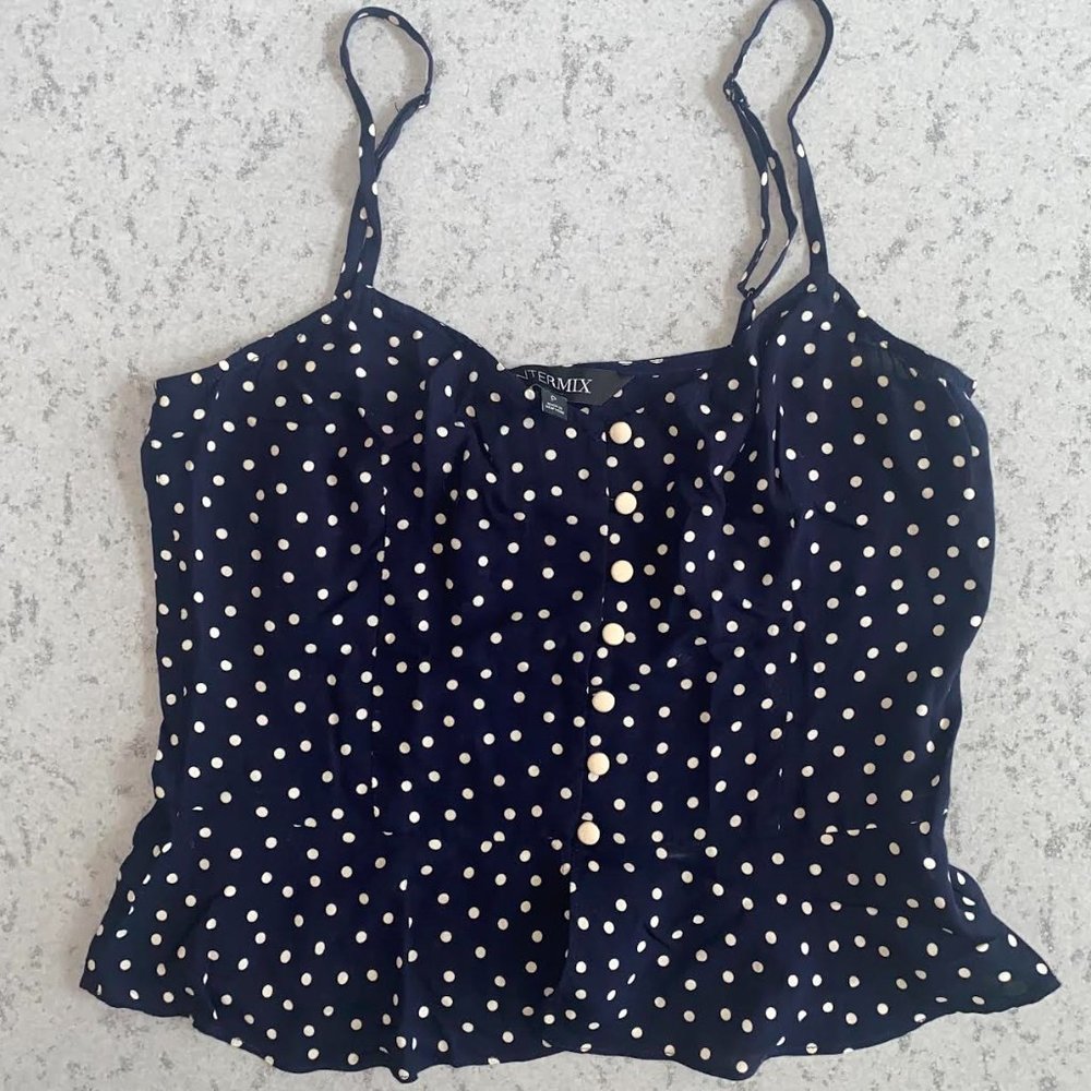 INTERMIX Blue Crop Top (P)